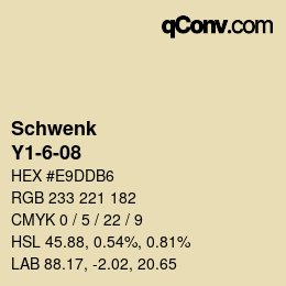 カラーコード: Schwenk - Y1-6-08 | qconv.com