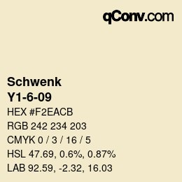 カラーコード: Schwenk - Y1-6-09 | qconv.com