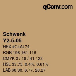 カラーコード: Schwenk - Y2-5-05 | qconv.com