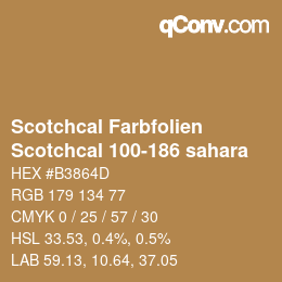 Código de color: Scotchcal Farbfolien - Scotchcal 100-186 sahara | qconv.com