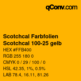 Farbcode: Scotchcal Farbfolien - Scotchcal 100-25 gelb | qconv.com