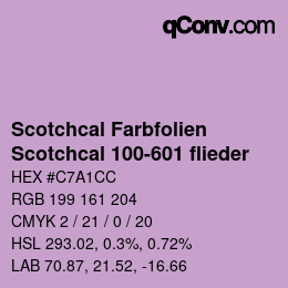 Farbcode: Scotchcal Farbfolien - Scotchcal 100-601 flieder | qconv.com