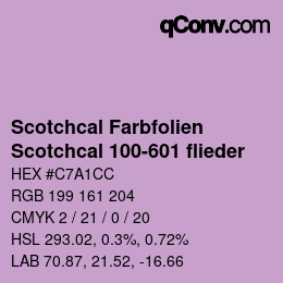 Código de color: Scotchcal Farbfolien - Scotchcal 100-601 flieder | qconv.com