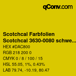 颜色代码: Scotchcal Farbfolien - Scotchcal 3630-0080 schwefelgelb | qconv.com