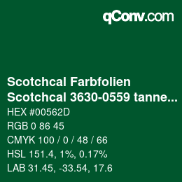 Farbcode: Scotchcal Farbfolien - Scotchcal 3630-0559 tannengruen | qconv.com
