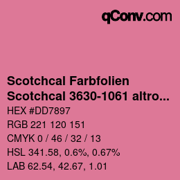 カラーコード: Scotchcal Farbfolien - Scotchcal 3630-1061 altrosa | qconv.com