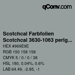 Código de color: Scotchcal Farbfolien - Scotchcal 3630-1063 perlgrau | qconv.com