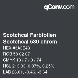 カラーコード: Scotchcal Farbfolien - Scotchcal 530 chrom | qconv.com