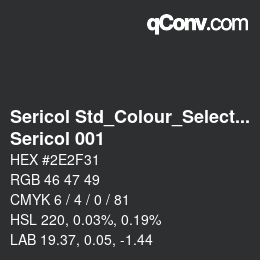 Farbcode: Sericol Std_Colour_Selector - Sericol 001 | qconv.com