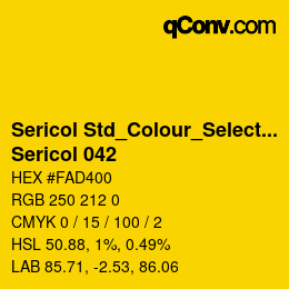 Farbcode: Sericol Std_Colour_Selector - Sericol 042 | qconv.com