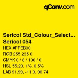 Farbcode: Sericol Std_Colour_Selector - Sericol 054 | qconv.com