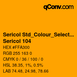 Código de color: Sericol Std_Colour_Selector - Sericol 104 | qconv.com