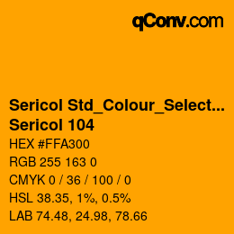 Code couleur: Sericol Std_Colour_Selector - Sericol 104 | qconv.com