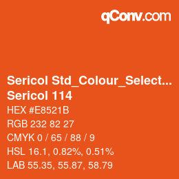 Código de color: Sericol Std_Colour_Selector - Sericol 114 | qconv.com