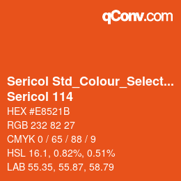 Code couleur: Sericol Std_Colour_Selector - Sericol 114 | qconv.com