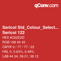 Farbcode: Sericol Std_Colour_Selector - Sericol 122 | qconv.com