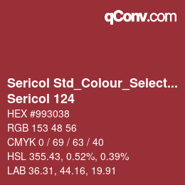 Farbcode: Sericol Std_Colour_Selector - Sericol 124 | qconv.com