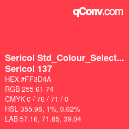 カラーコード: Sericol Std_Colour_Selector - Sericol 137 | qconv.com