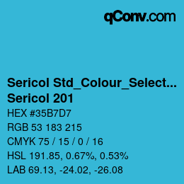 Código de color: Sericol Std_Colour_Selector - Sericol 201 | qconv.com