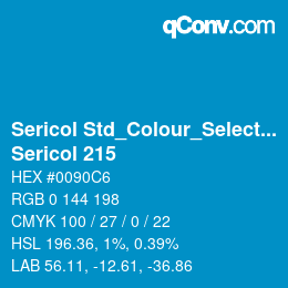 Farbcode: Sericol Std_Colour_Selector - Sericol 215 | qconv.com