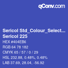 Farbcode: Sericol Std_Colour_Selector - Sericol 225 | qconv.com