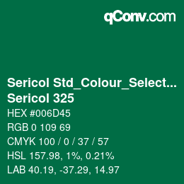 Farbcode: Sericol Std_Colour_Selector - Sericol 325 | qconv.com