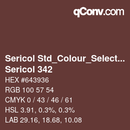 Farbcode: Sericol Std_Colour_Selector - Sericol 342 | qconv.com