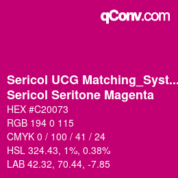 Farbcode: Sericol UCG Matching_System - Sericol Seritone Magenta | qconv.com