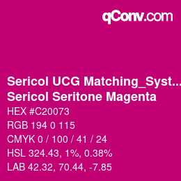 Code couleur: Sericol UCG Matching_System - Sericol Seritone Magenta | qconv.com
