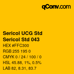 Código de color: Sericol UCG Std - Sericol Std 043 | qconv.com