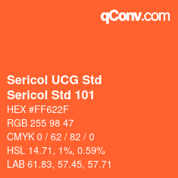 Farbcode: Sericol UCG Std - Sericol Std 101 | qconv.com