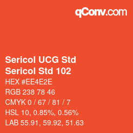 Código de color: Sericol UCG Std - Sericol Std 102 | qconv.com