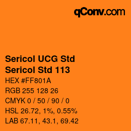 Farbcode: Sericol UCG Std - Sericol Std 113 | qconv.com