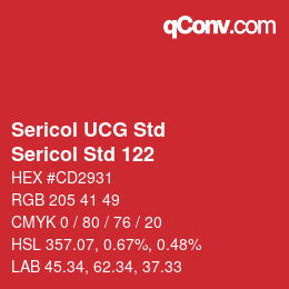 Código de color: Sericol UCG Std - Sericol Std 122 | qconv.com