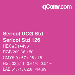 Farbcode: Sericol UCG Std - Sericol Std 126 | qconv.com