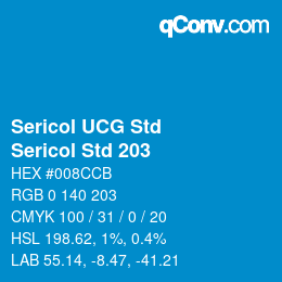 Código de color: Sericol UCG Std - Sericol Std 203 | qconv.com