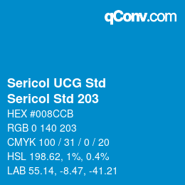 カラーコード: Sericol UCG Std - Sericol Std 203 | qconv.com