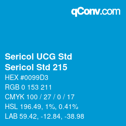 カラーコード: Sericol UCG Std - Sericol Std 215 | qconv.com