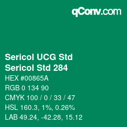 Farbcode: Sericol UCG Std - Sericol Std 284 | qconv.com