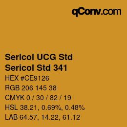 Farbcode: Sericol UCG Std - Sericol Std 341 | qconv.com