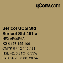 カラーコード: Sericol UCG Std - Sericol Std 461 a | qconv.com