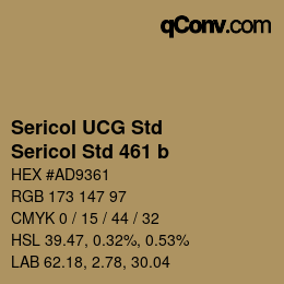 Código de color: Sericol UCG Std - Sericol Std 461 b | qconv.com