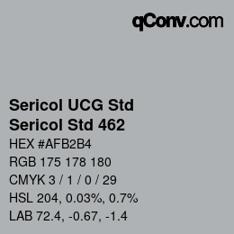 Code couleur: Sericol UCG Std - Sericol Std 462 | qconv.com