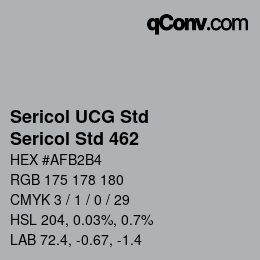 カラーコード: Sericol UCG Std - Sericol Std 462 | qconv.com