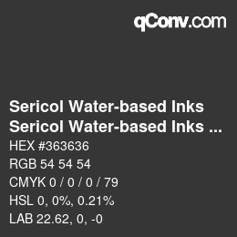 Código de color: Sericol Water-based Inks - Sericol Water-based Inks 004 | qconv.com