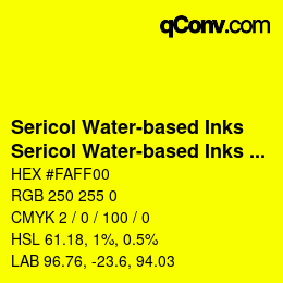 Farbcode: Sericol Water-based Inks - Sericol Water-based Inks 053 | qconv.com