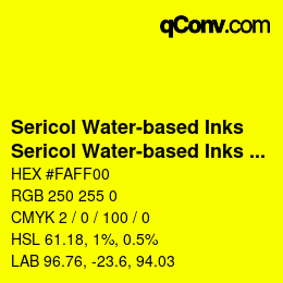 Código de color: Sericol Water-based Inks - Sericol Water-based Inks 053 | qconv.com