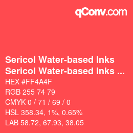 Código de color: Sericol Water-based Inks - Sericol Water-based Inks 137 | qconv.com