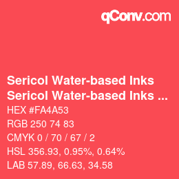 Code couleur: Sericol Water-based Inks - Sericol Water-based Inks 179 | qconv.com