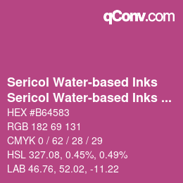 Código de color: Sericol Water-based Inks - Sericol Water-based Inks 182 | qconv.com